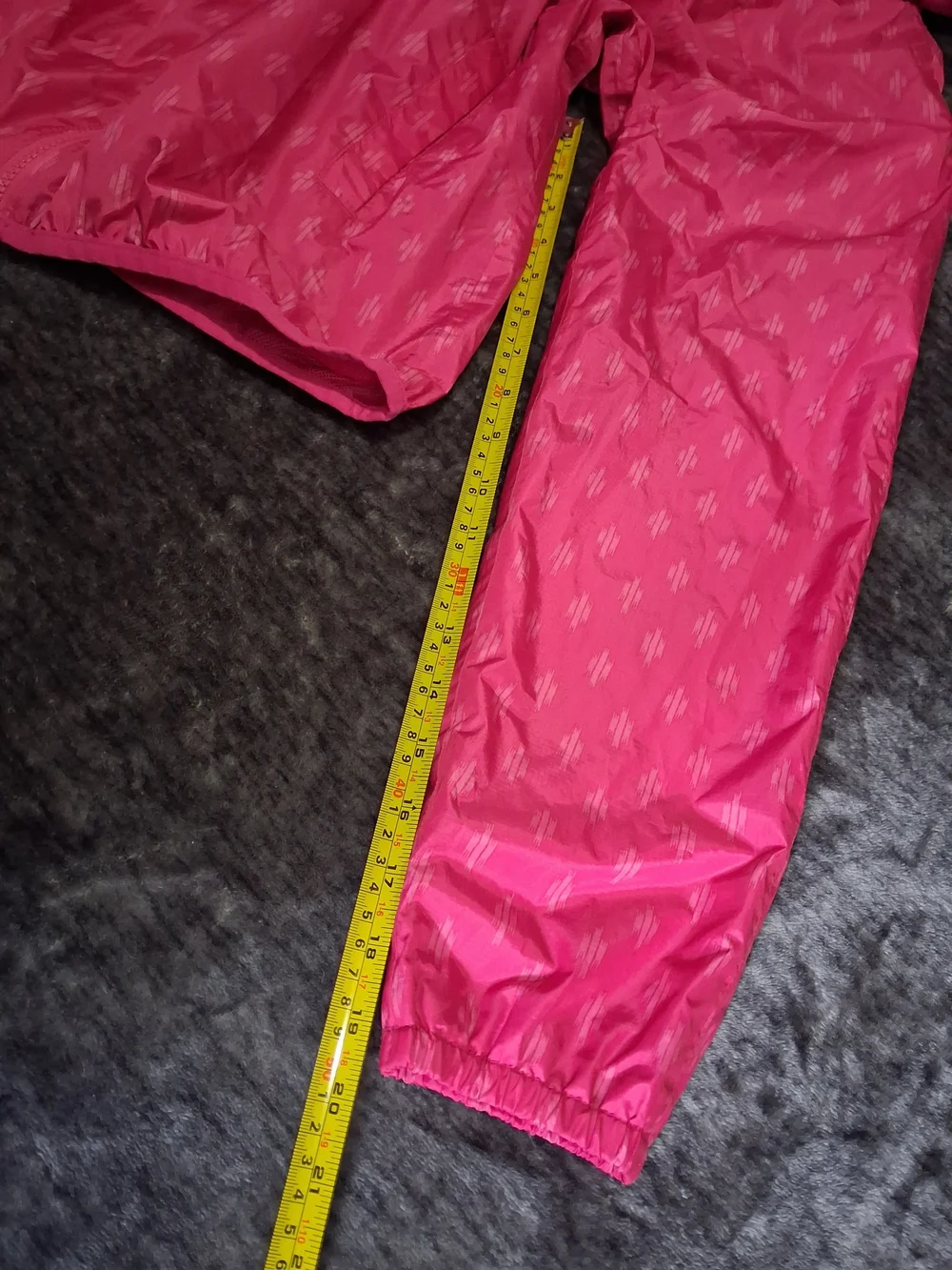 Lands' End Pink Hooded Full Zip Windbreaker Rain Jacket Girls Size L (14-16)
